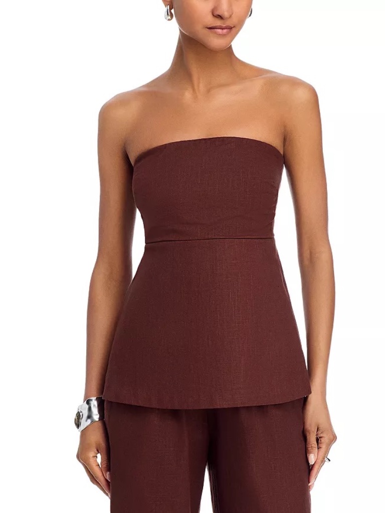 Lucy Paris Barbara Smocked Strapless Top